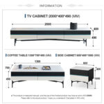 ⁦طقم طاولات بيضاء بتصميم عصري⁩ - الصورة ⁦4⁩