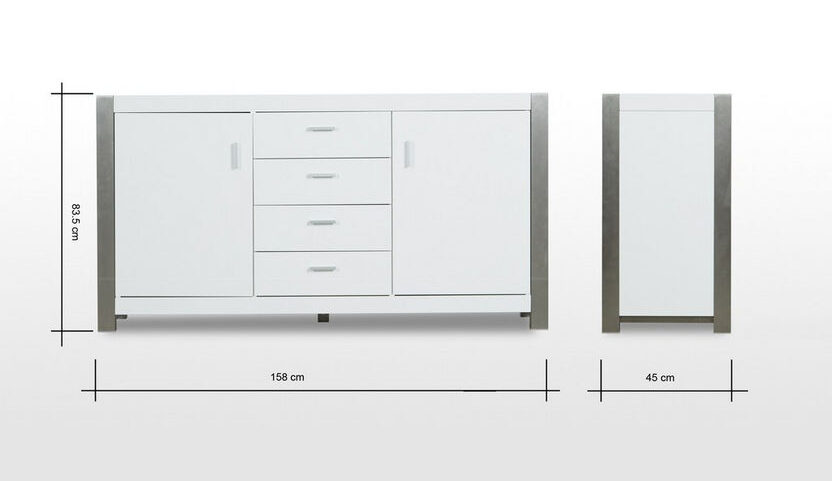 | بوفيه عصري متعدد الاستخدامات مع تصميم فريد