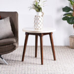 طاولة جانبية بسطح رخام - جاشا