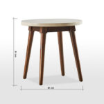 ⁦طاولة جانبية بسطح رخام - جاشا⁩ - الصورة ⁦5⁩