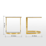 ⁦طاولة جانبية بسطح رخام - كاريرا⁩ - الصورة ⁦5⁩