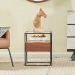 ⁦طاولة جانبية بسطح زجاج من باكس⁩ - الصورة ⁦2⁩