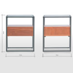 ⁦طاولة جانبية بسطح زجاج من باكس⁩ - الصورة ⁦4⁩