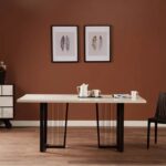 طاولة طعام رخام بتصميم عصري