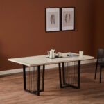 ⁦طاولة طعام رخام بتصميم عصري⁩ - الصورة ⁦3⁩