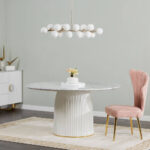 ⁦طاولة طعام رخام بتصميم أنيق وجودة عالية⁩ - الصورة ⁦6⁩