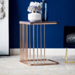 ⁦طاولة جانبية بقاعدة معدنية من تورين⁩ - الصورة ⁦2⁩