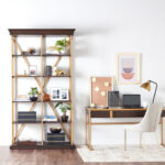 ⁦خزانة كتب مصممة بعناية من خشب هندسي⁩ - الصورة ⁦4⁩