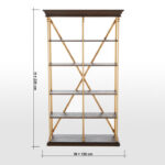 ⁦خزانة كتب مصممة بعناية من خشب هندسي⁩ - الصورة ⁦5⁩