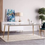 طاولة طعام 8 كراسي وارجل معدنية