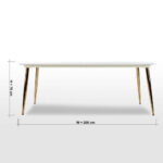 ⁦طاولة طعام 8 كراسي وارجل معدنية⁩ - الصورة ⁦5⁩