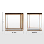 ⁦طاولة جانبية بسطح زجاج - بلاست⁩ - الصورة ⁦5⁩