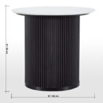 ⁦طاولة جانبية بسطح رخامي بتصميم  مونوكروم⁩ - الصورة ⁦5⁩