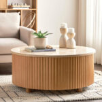 طاولة قهوة بسطح رخامي بتصميم أودنس