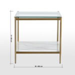 ⁦طاولة جانبية بسطح زجاج - كيلي⁩ - الصورة ⁦4⁩