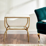 ⁦طاولة جانبية بسطح رخامي - أليكسا⁩ - الصورة ⁦2⁩