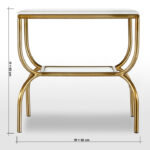 ⁦طاولة جانبية بسطح رخامي - أليكسا⁩ - الصورة ⁦5⁩