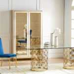 ⁦بوفية بتصميم فاخر وقاعدة معدنة صلبة⁩ - الصورة ⁦2⁩