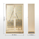 ⁦بوفية بتصميم فاخر وقاعدة معدنة صلبة⁩ - الصورة ⁦3⁩