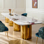 ⁦طاولة طعام رخام  بتصميم راقي⁩ - الصورة ⁦2⁩