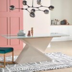 طاولة سفرة +8 مقاعد بتصميم أنيق