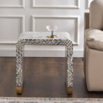 ⁦طاولة جانبية بسطح عظم - واترفال⁩ - الصورة ⁦2⁩