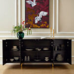 ⁦بوفيه بتصميم عصري وقاعدة معدنية صلبة⁩ - الصورة ⁦3⁩