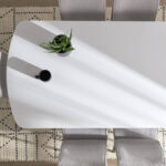 ⁦طاولة طعام 6 كراسي مع قاعدة من المعدن⁩ - الصورة ⁦4⁩