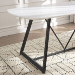 ⁦طاولة طعام 6 كراسي مع قاعدة من المعدن⁩ - الصورة ⁦3⁩