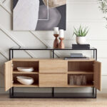 ⁦بوفيه مع إطار معدني تصميم أنيق⁩ - الصورة ⁦3⁩