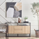 ⁦بوفيه مع إطار معدني تصميم أنيق⁩ - الصورة ⁦6⁩