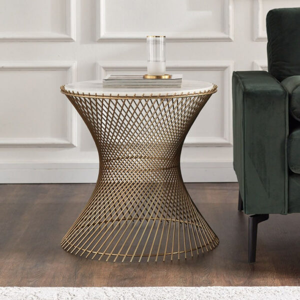 طاولة جانبية بسطح رخام - جاردينر