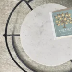 ⁦طاولة قهوة زجاج وهيكل معدني⁩ - الصورة ⁦3⁩