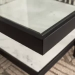 ⁦طاولة قهوة بسطح زجاج تصميم بيتسي⁩ - الصورة ⁦3⁩