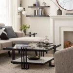 ⁦طاولة قهوة بسطح زجاج تصميم بيتسي⁩ - الصورة ⁦6⁩