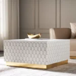 ⁦طاولة قهوة بتصميم مربع⁩ - الصورة ⁦2⁩