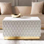 ⁦طاولة قهوة بتصميم مربع⁩ - الصورة ⁦3⁩