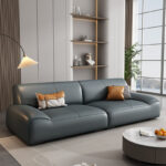 ⁦كنب مودرن جلد بتصميم انيق⁩ - الصورة ⁦3⁩