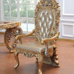 كرسي ملكي من الجلد الإيطالي بتصميم راقي