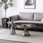 طاولات زجاج بتصميم اوروبي