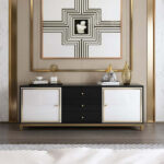 ⁦بوفية خشب هندسي بتصميم فاخر⁩ - الصورة ⁦3⁩