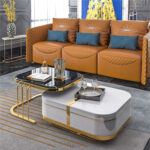 ⁦طاولة قهوة مزدوجة علي الطراز الايطالي الفخم⁩ - الصورة ⁦2⁩