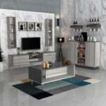 طقم طاولات تلفزيون وقهوة بتصميم راقي