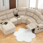 كنب زاويه بتصميم ريكلاينر سول