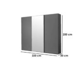 ⁦غرفة نوم 5 قطع من ريترو فيرنيتشير - رمادى⁩ - الصورة ⁦5⁩