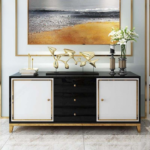 بوفية خشب هندسي بتصميم فاخر