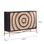 ⁦بوفية فاخرة من الستيل المذهب والخشب⁩ - الصورة ⁦3⁩