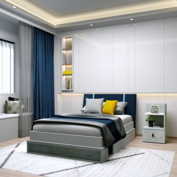 غرفة نوم اطفال ابيض في ازرق