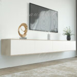 ⁦طقم طاولات ابيض مع بيج⁩ - الصورة ⁦2⁩