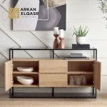 بوفيه مع إطار معدني تصميم أنيق